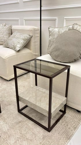 طقم طاولة ضيافة مع 4 قطع خدمة بني*عروض عيد الفطر ا...