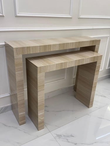 طقم كنسول مدخل بديل رخام