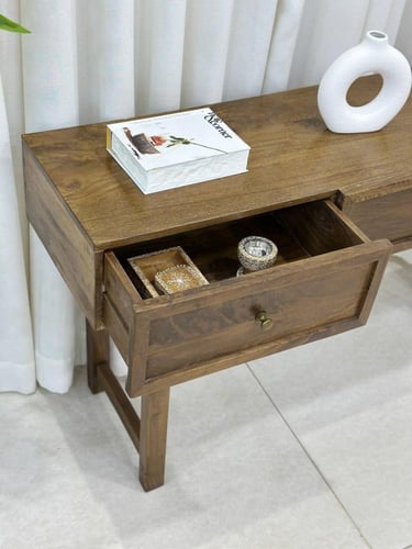 مدخل - كنسول خشبي لون بني