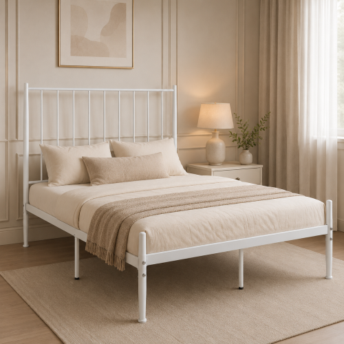 سرير مقاس 200*180 3820 WHITE لون ابيض