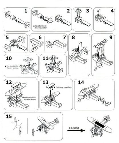 لعبة تعليمية بالطاقة الشمسية طائرة 4