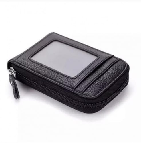 جلد طبيعي للجنسين حامل بطاقات محافظ عالية الجودة