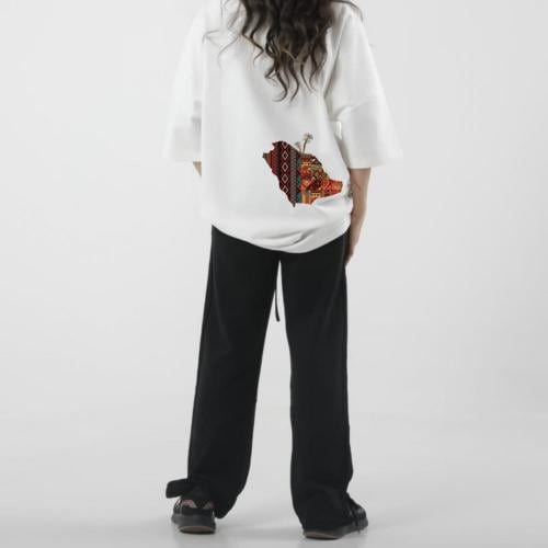 تيشيرت خريطة السدو ابيض