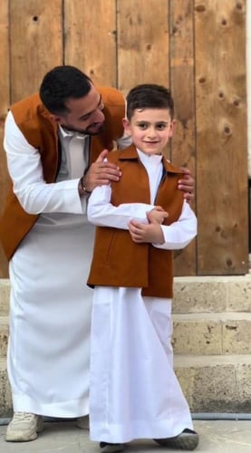 سديري اطفال ياقه جملي مع اسود