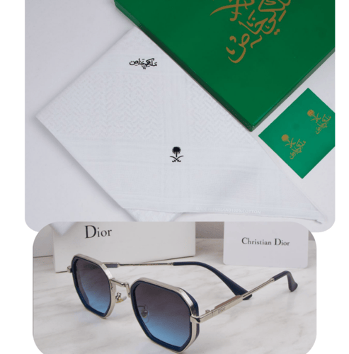 شماغ ملكي + نظارة شمسية هديه