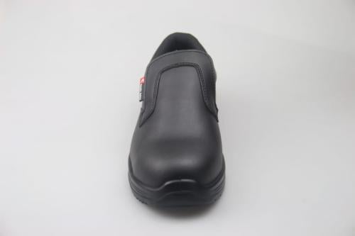 حذاء سلامة جلد أسود