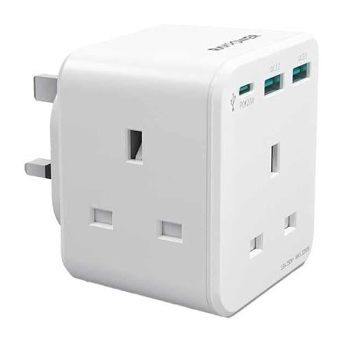 راس جداري 3 مداخل طاقه مع منفذين يوسبي ومنفذ تايب...