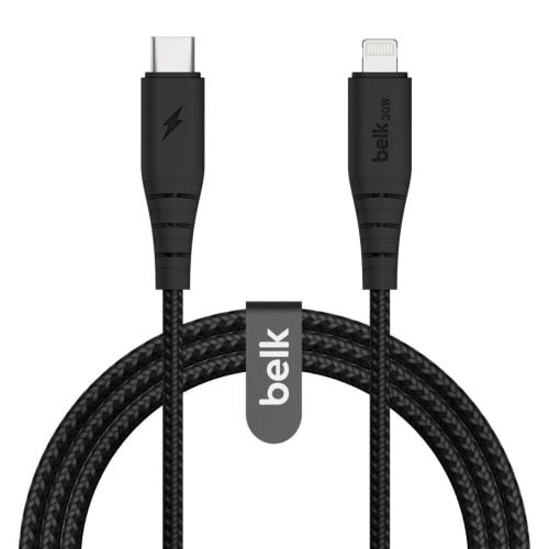 كيبل ايفون PD بلك بطول 30CM قماش - ضمان سنتين