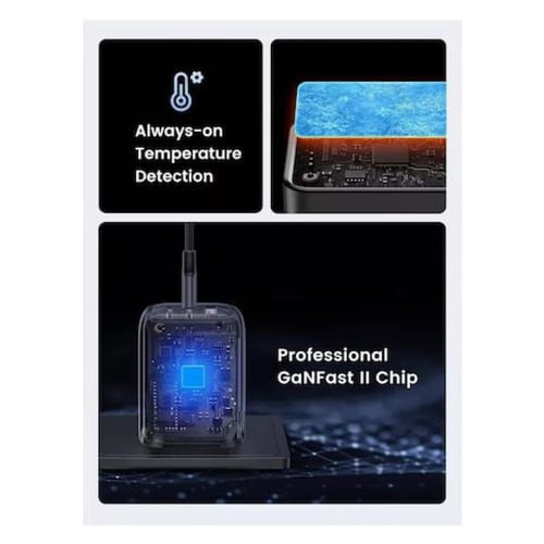 راس جداري مدخلين تايب سي 1 يوسبي 65W يوجرين - ضمان...