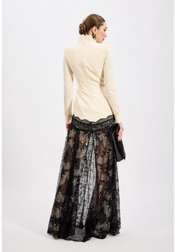 TUBA فستان من الكريب والدانتيل