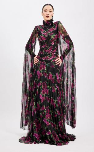 TUBA فستان شيفون بليسيه ودرابيه