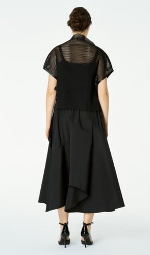 طقم تنورة اورقنزا و توب شبكي