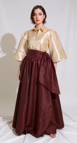 طقم تفته مطرز بكرستال أحمر