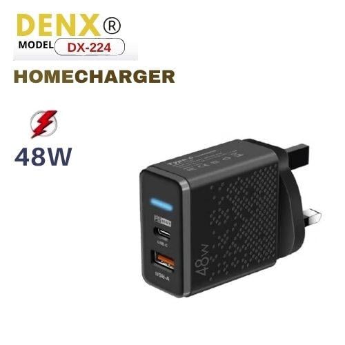 شاحن منزلي DENX DX224 بقوة 48 واط