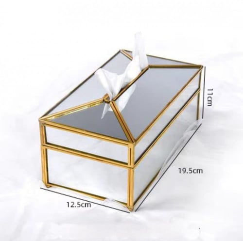 حامل مناديل زجاج مرايا.