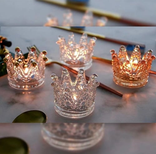 حامل شموع زجاج