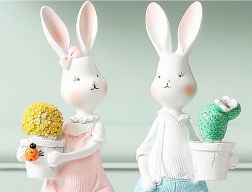 مجسم الأرنب قطعتين