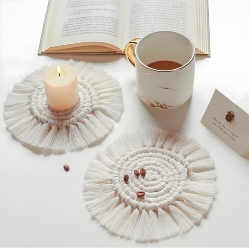 كوستر بوهيمي منسوج يدوياً.