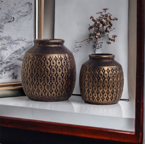 فازه سراميك بنقوش