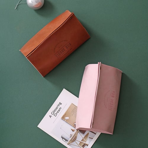 حامل مناديل جلد