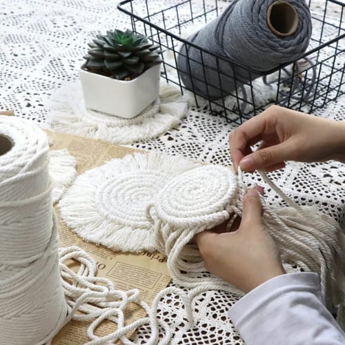 كوستر بوهيمي منسوج يدوياً.