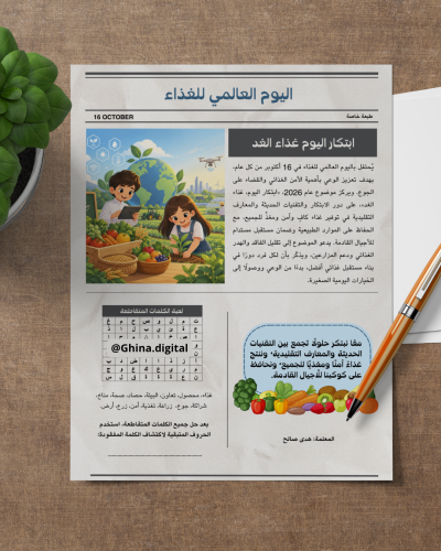 تصميم صفحة لليوم العالمي للغذاء ٢٠٢٦