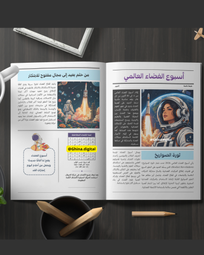 تصميم جريدة أسبوع الفضاء ٢٠٢٦ -باللغة العربية