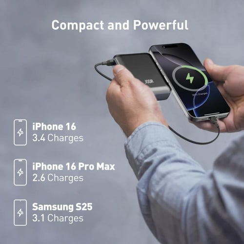 بطارية ميتكس 18 الف مع كيبل تايب سي مدمج من شركة J...