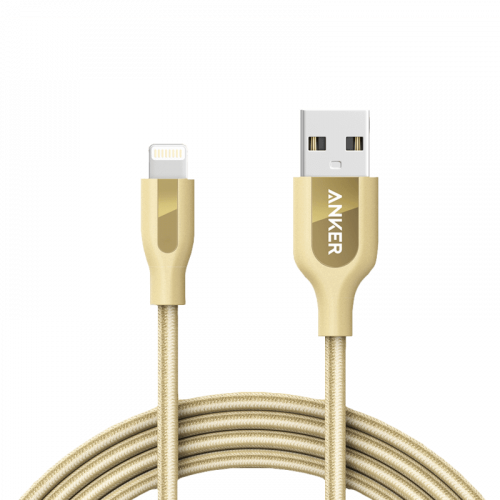 كيبل مدخل Lightning قماش مقاوم للقطع من شركة Anker...