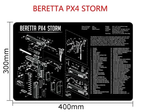 فرشة مطاطية ربل لتنظيف السلاح وفيها شرح مبسط لقطع...