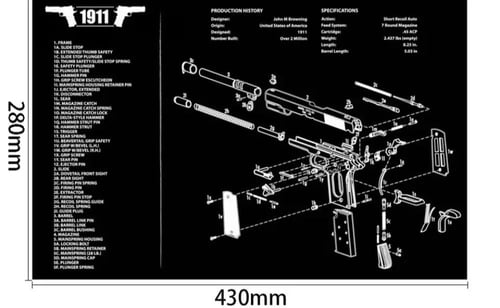 فرشة مطاطية ربل لتنظيف السلاح وفيها شرح مبسط لقطع...