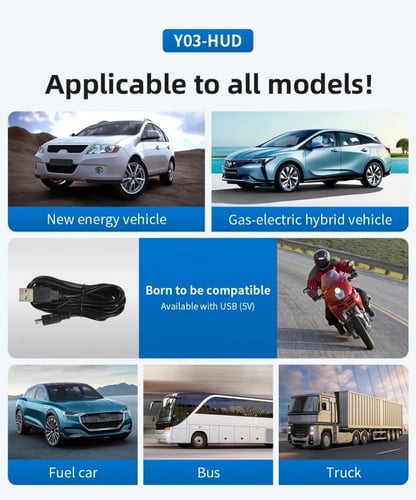 قيج عداد سرعة رقمي للسيارات GPS بدون تركيب بظفيرة...