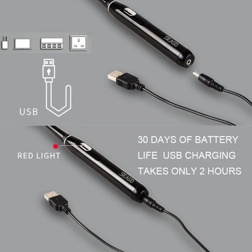 عرض توفيري فرشاة اسنان كهربائية مع 8 روؤس ومحفظة ف...