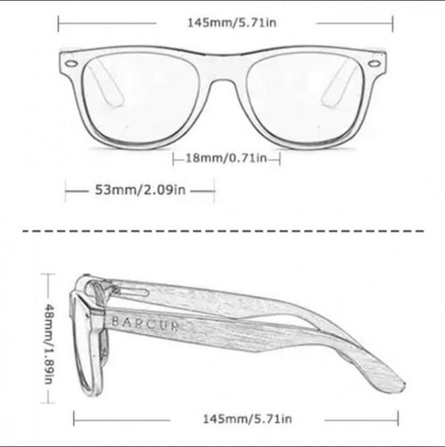 نظارة شمسية انيقة خشبية صناعة يدوية