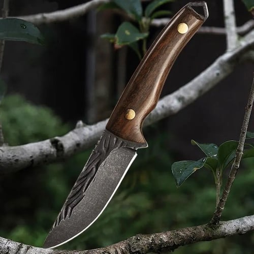 سكين ستاينلس ستيل صناعة يدوية مضروب على البارد مقب...