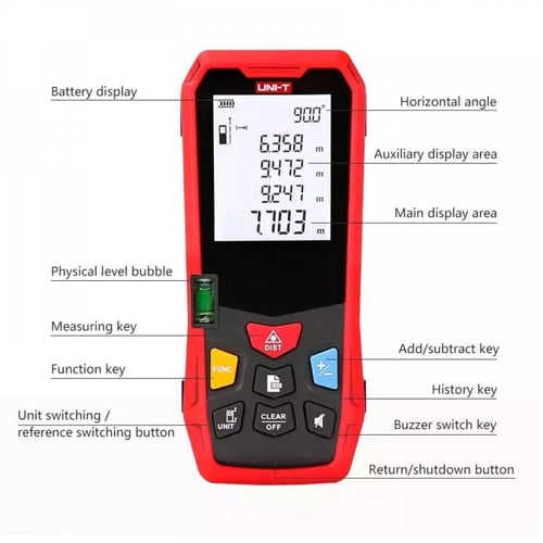 جهاز ليزر ل قياس المسافة بالليزر ماركة UNI-T مسافا...