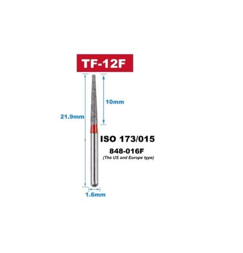 Diamond Bur ISO: 173/016-(pack of 5 ) Fine red - T...