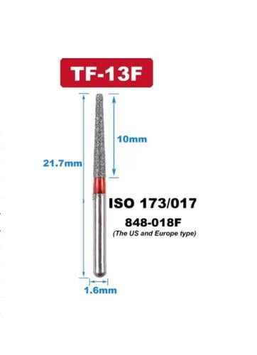 Diamond Bur ISO: 173/018-( PACK of 5) red - TF-13