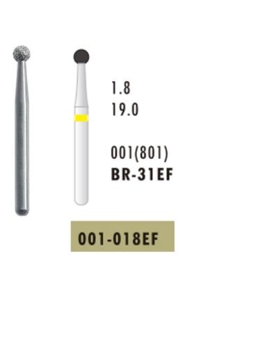 FG Diamond Bur ISO: 001/018 Round Extra Fine (pack...