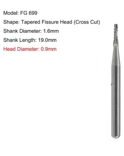 FG CARBIDE BUR SWORD ISO:168/009-(pack of 3 ) - FG...