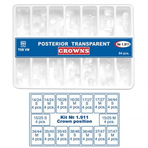 Layan Posterior Transparent Crowns Universal Kit/6...
