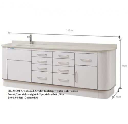 Arc-shaped Acrylic Tabletop + water sink +sensorfa...