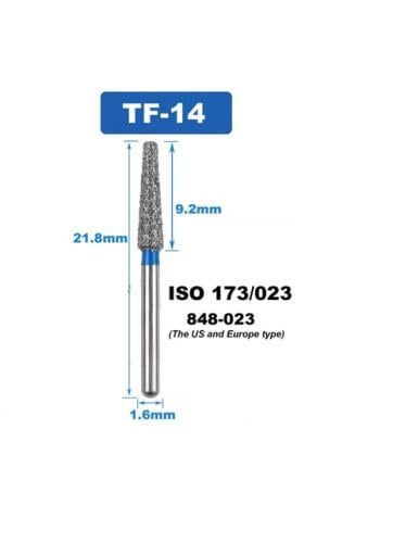 Diamond Bur ISO: 173/023-( PACK of 5) blue - TF-14