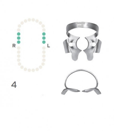 Rubber Dam Clamp Flat narrow jaws for small upper...