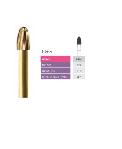 Carbide Burs Trimming & Finishing Egg Football FG...