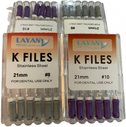 SS K- Files (Hand)-L:21mm ( pack of 6 )