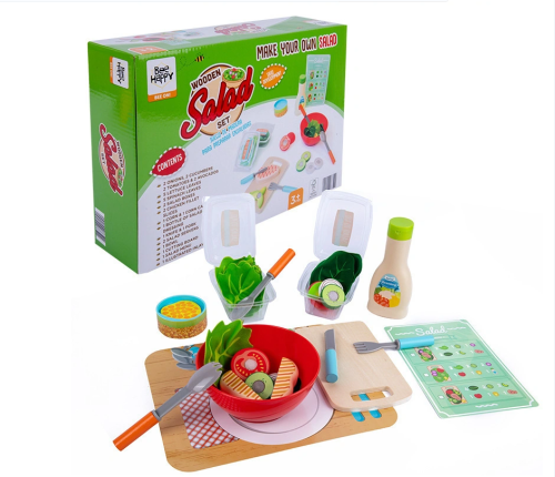 wooden salad set