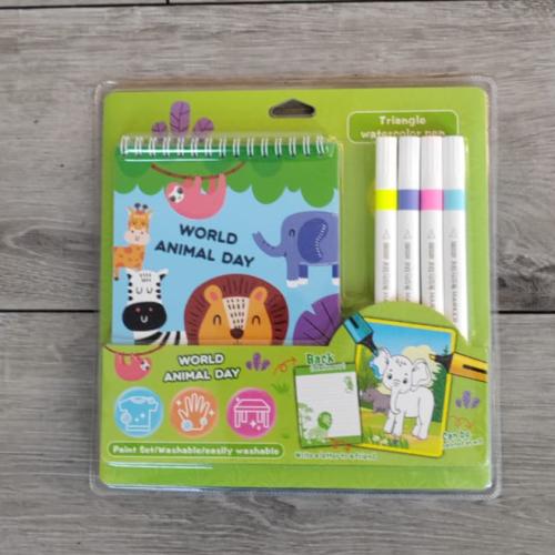 كتاب تلوين مع اقلام فلو ماستر WORLD ANIMAL DAY