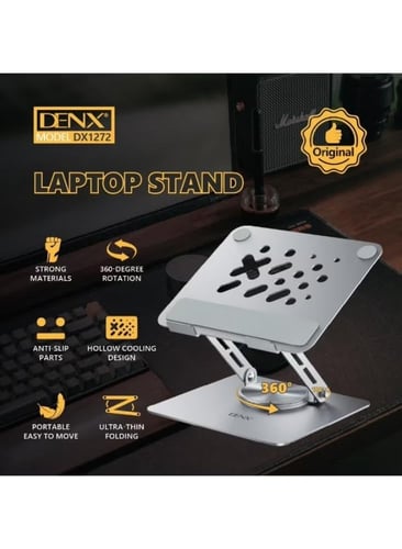 حامل لابتوب معدني قابل للتدوير 360 درجة تصميم مريح...