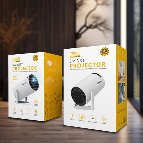 بروجيكتر صغير محمول بقوة 8000 لومن بنظام اندرويد 1...